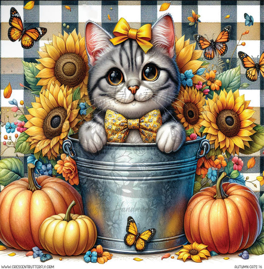 Autumn Cats 16 Printed Vinyl Sheet/Wrap