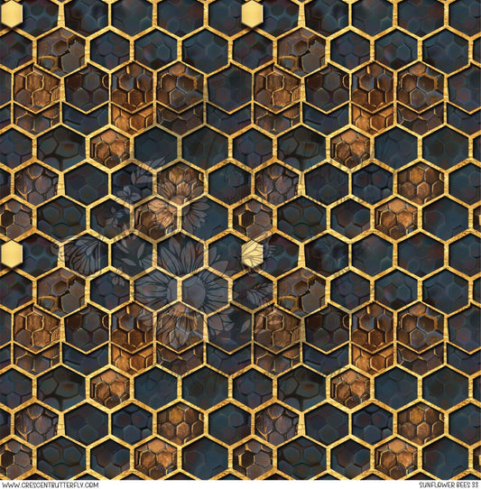 Sunflower Bees 33 Printed Vinyl Sheet/Wrap