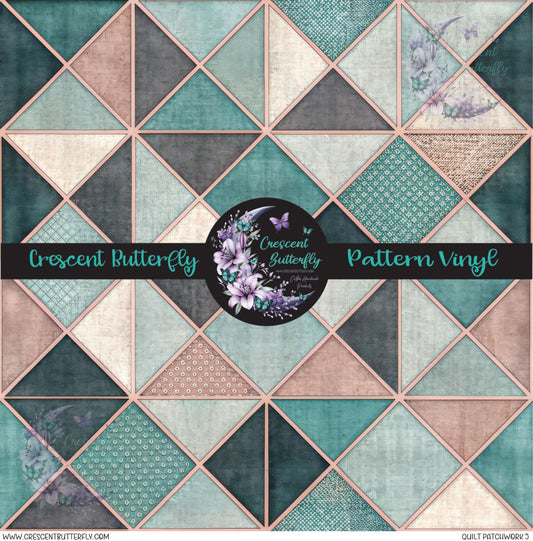 Quilt Patchwork 5 Printed Vinyl Sheet/Wrap