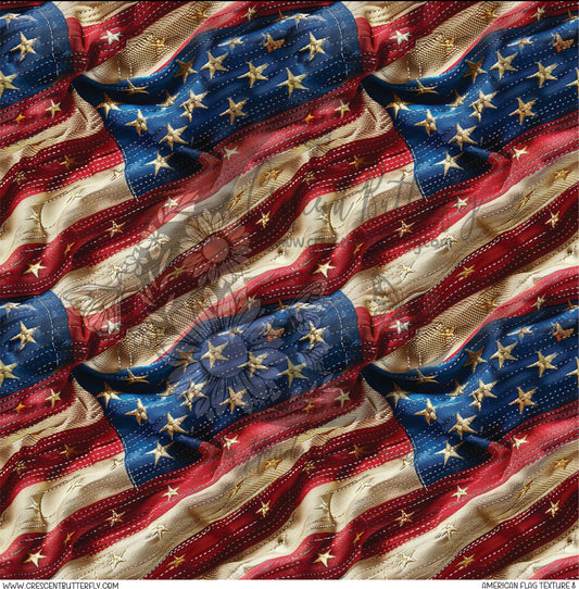 American Flag Texture 8 Printed Vinyl Sheet/Wrap