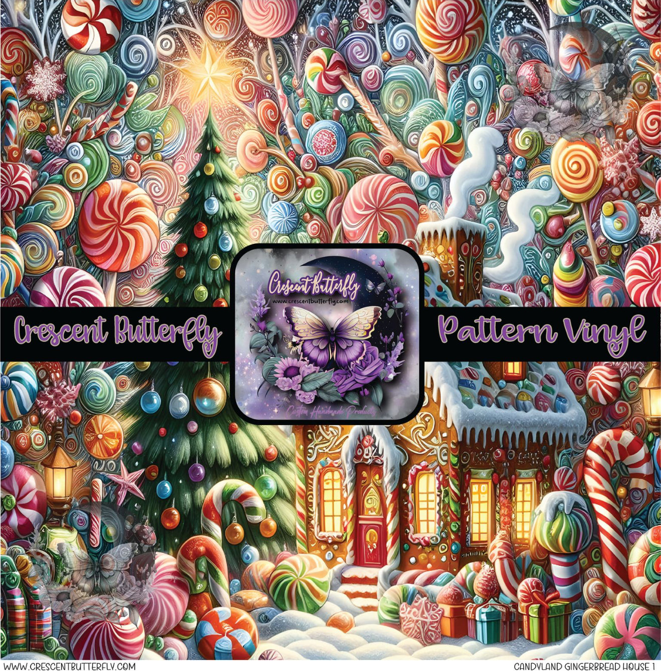 Candyland Gingerbread House 1 Printed Vinyl Sheet/Wrap