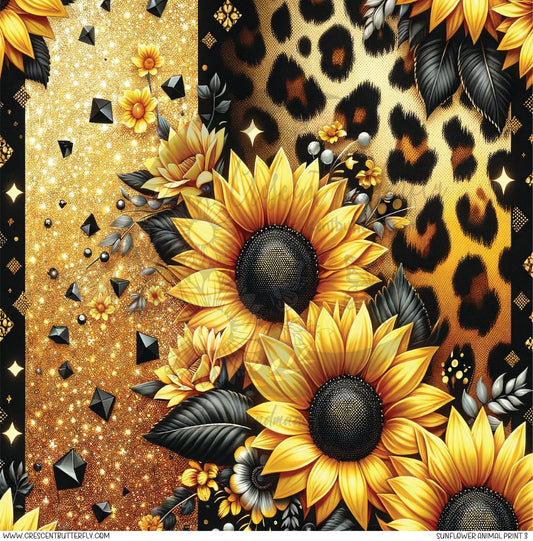 Sunflower Animal Print 3 Printed Vinyl Sheet/Wrap