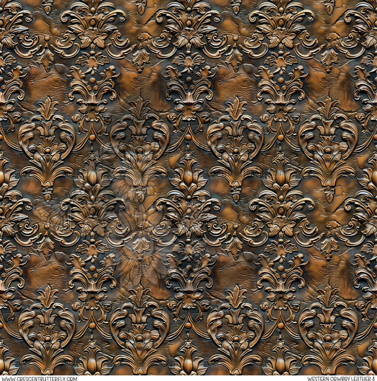 Western Cowboy Leather 8 Printed Vinyl Sheet/Wrap