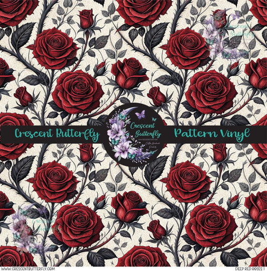 Deep Red Roses 1 Printed Vinyl Sheet/Wrap