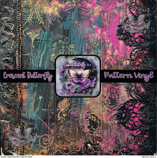 Gothic Lace 6 Printed Vinyl Sheet/Wrap