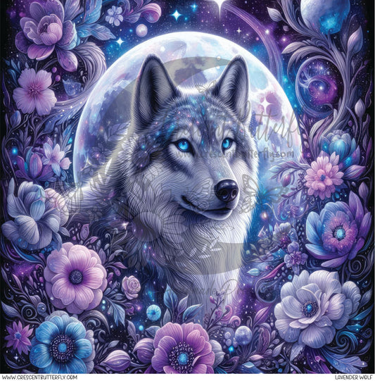 Lavender Wolf Printed Vinyl Sheet/Wrap
