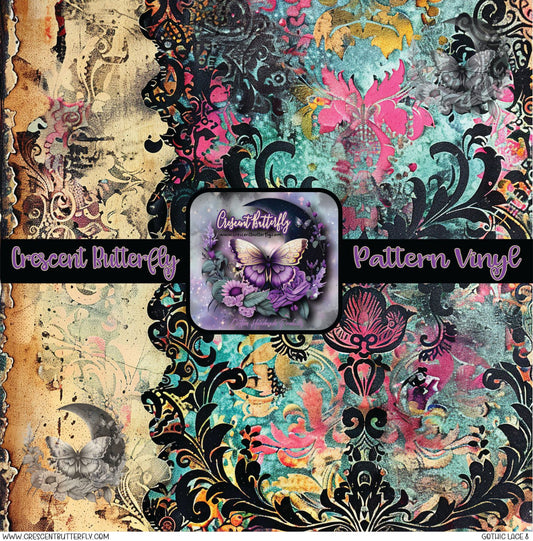 Gothic Lace 8 Printed Vinyl Sheet/Wrap