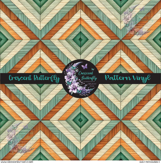 Quilt Patchwork 2 Printed Vinyl Sheet/Wrap