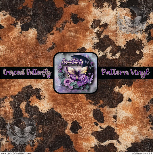 Western Cowhide 7 Printed Vinyl Sheet/Wrap