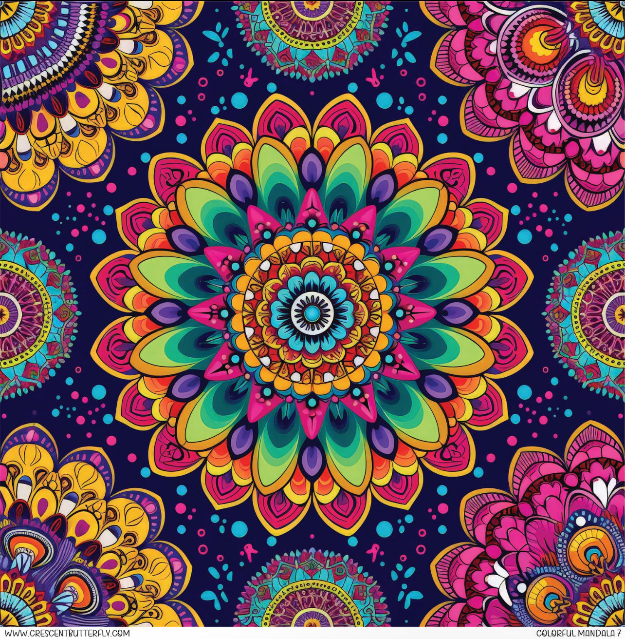 Colorful Mandala 7 Printed Vinyl Sheet-Tumbler Wrap