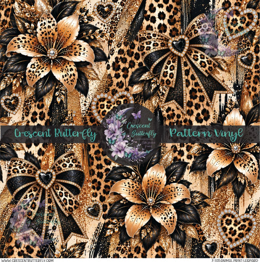 7-103-Animal Print-Leopard Printed Vinyl Sheet/Wrap