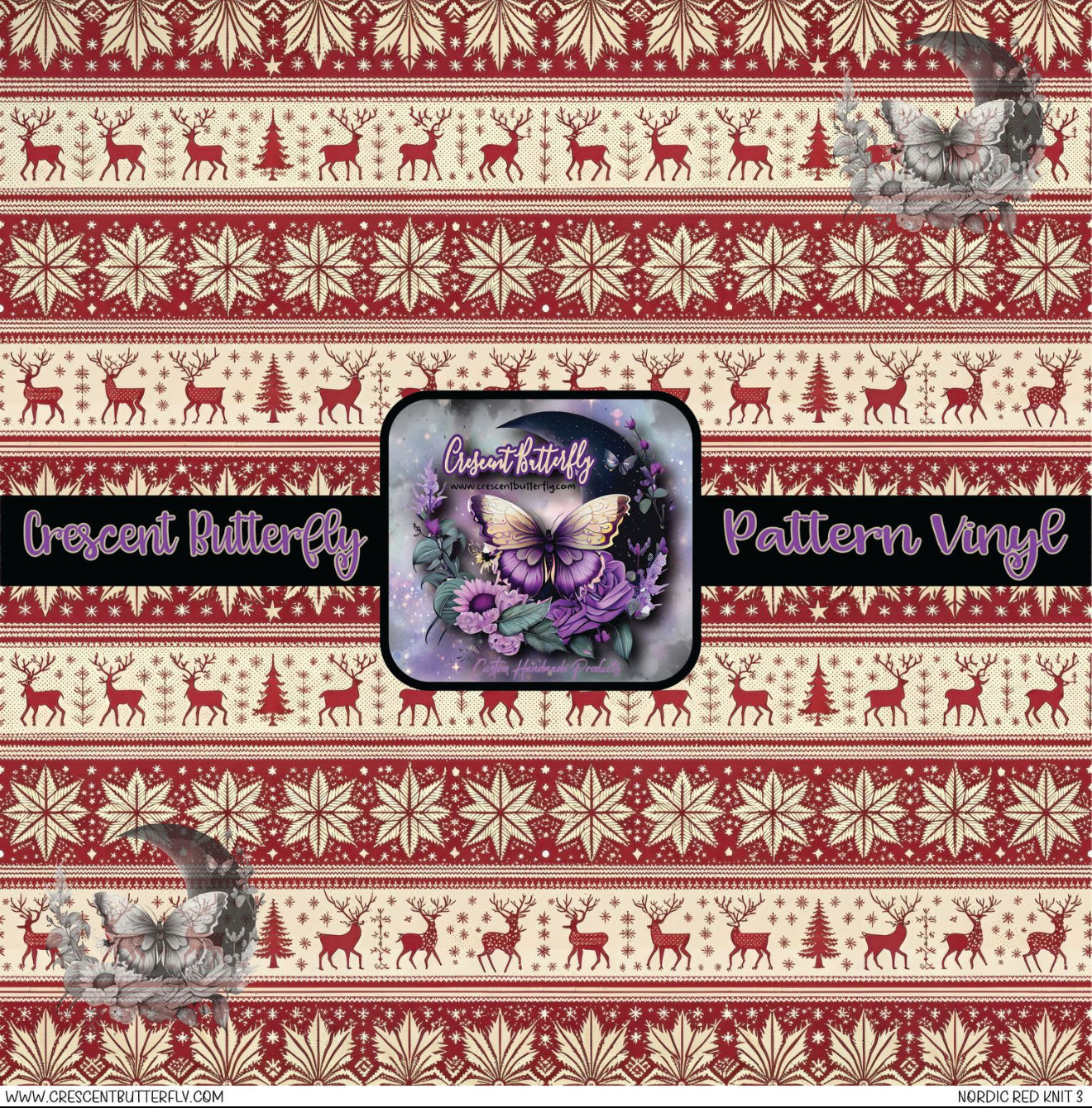 Nordic Red Knit 3 Printed Vinyl Sheet/Wrap