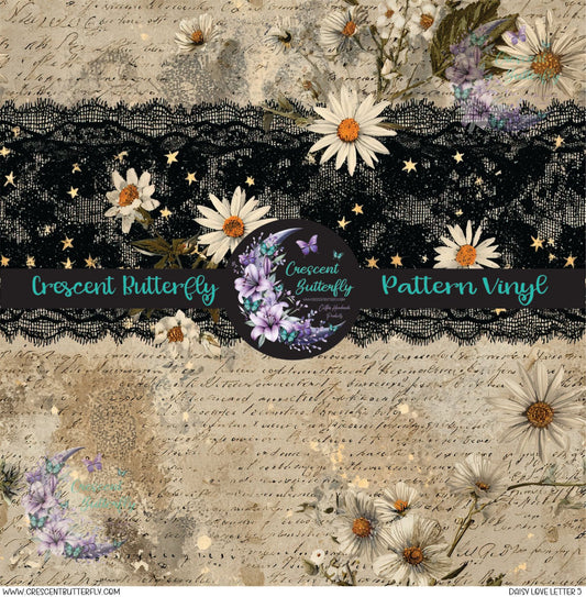 Daisy Love Letter 5 Printed Vinyl Sheet/Wrap