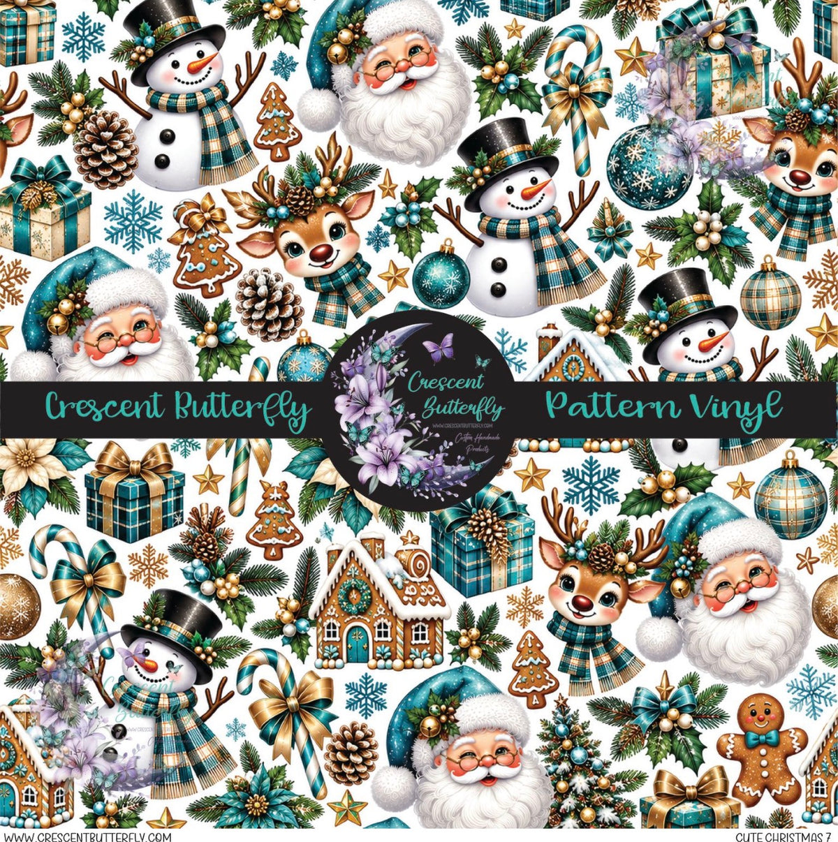 Cute Christmas 7 Printed Vinyl Sheet/Wrap