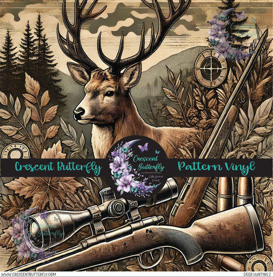 Deer Hunting 2 Printed Vinyl Sheet/Wrap