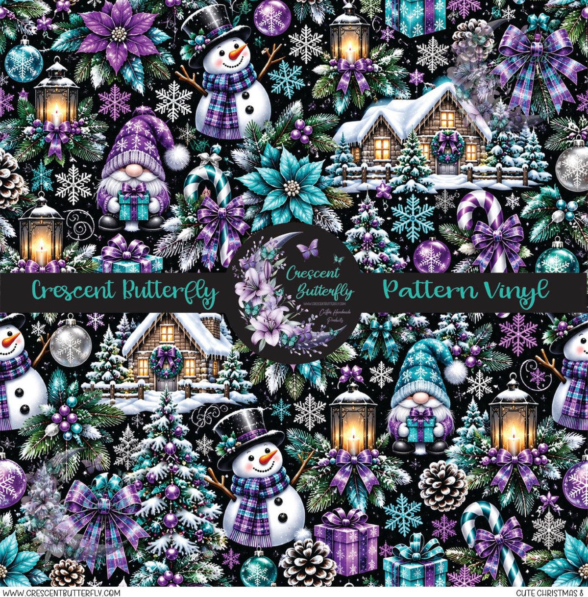 Cute Christmas 8 Printed Vinyl Sheet/Wrap