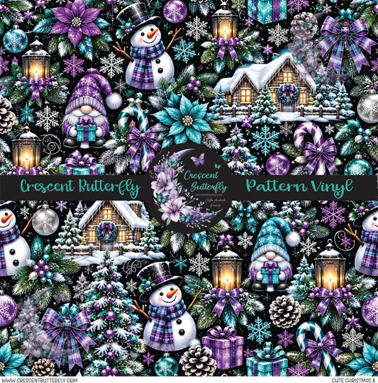 Cute Christmas 8 Printed Vinyl Sheet/Wrap