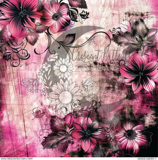 Grunge Garden 11 Printed Vinyl Sheet/Wrap