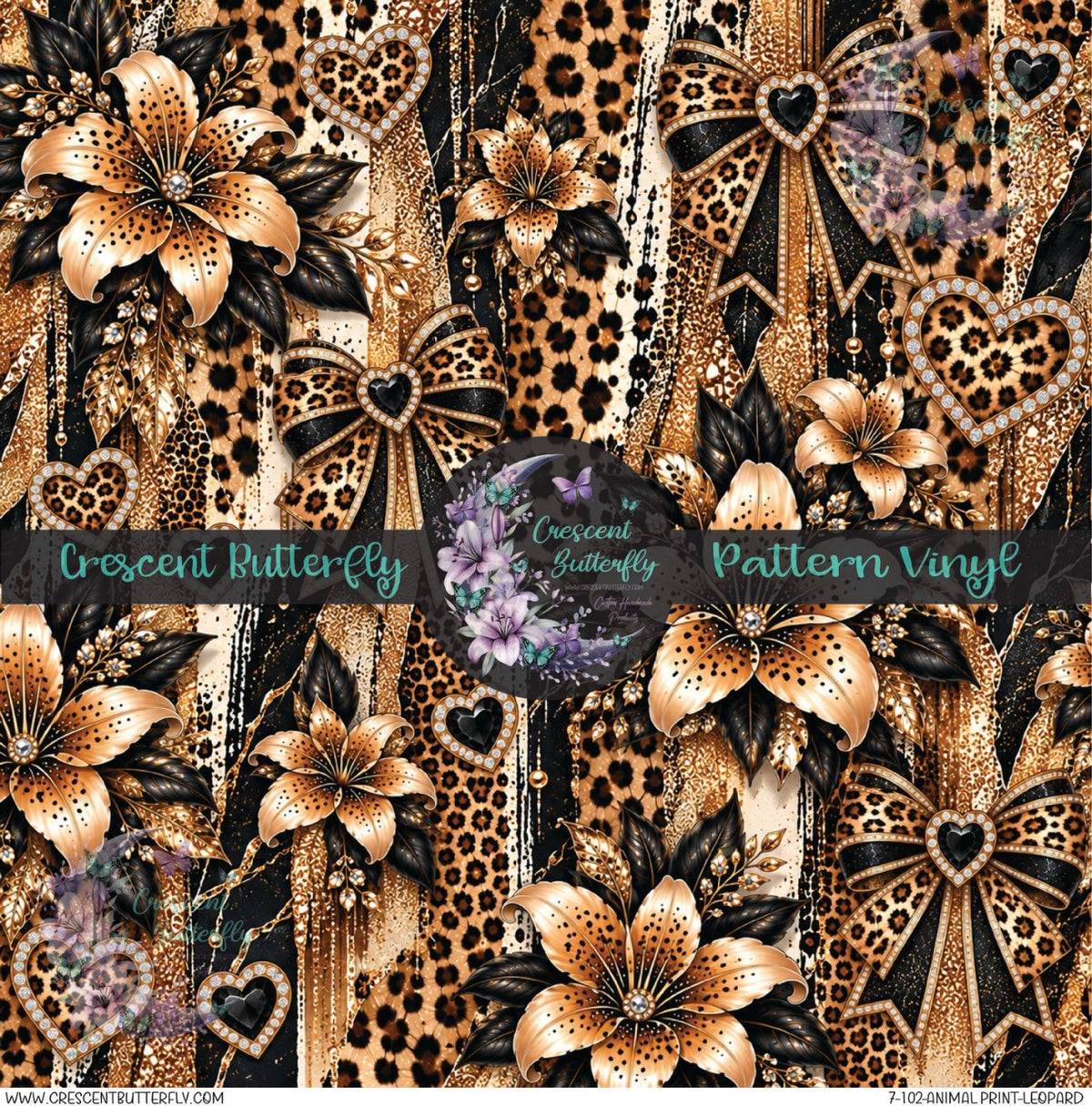 7-102-Animal Print-Leopard Printed Vinyl Sheet/Wrap