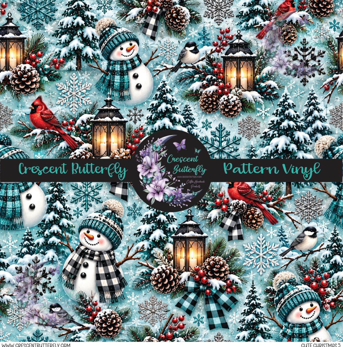 Cute Christmas 5 Printed Vinyl Sheet/Wrap