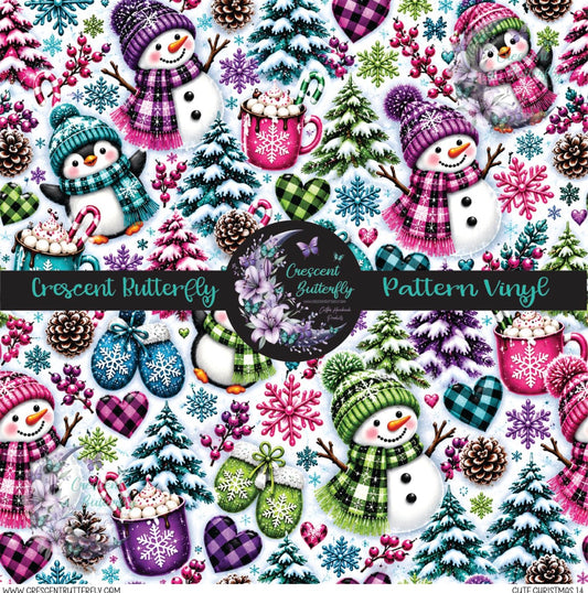 Cute Christmas 14 Printed Vinyl Sheet/Wrap