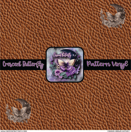 Caramel Brown Leather 1 Printed Vinyl Sheet/Wrap