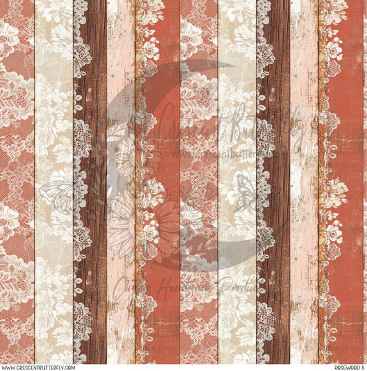 Rosewood 8 Printed Vinyl Sheet/Wrap