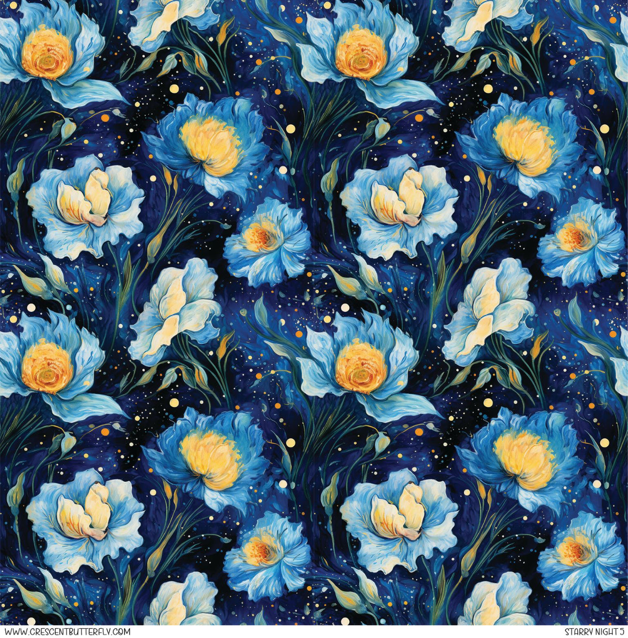 Starry Night 5 Printed Vinyl Sheet-Tumbler Wrap