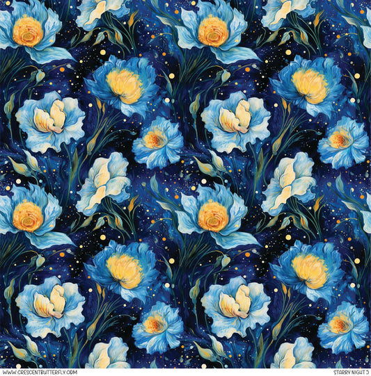 Starry Night 5 Printed Vinyl Sheet-Tumbler Wrap