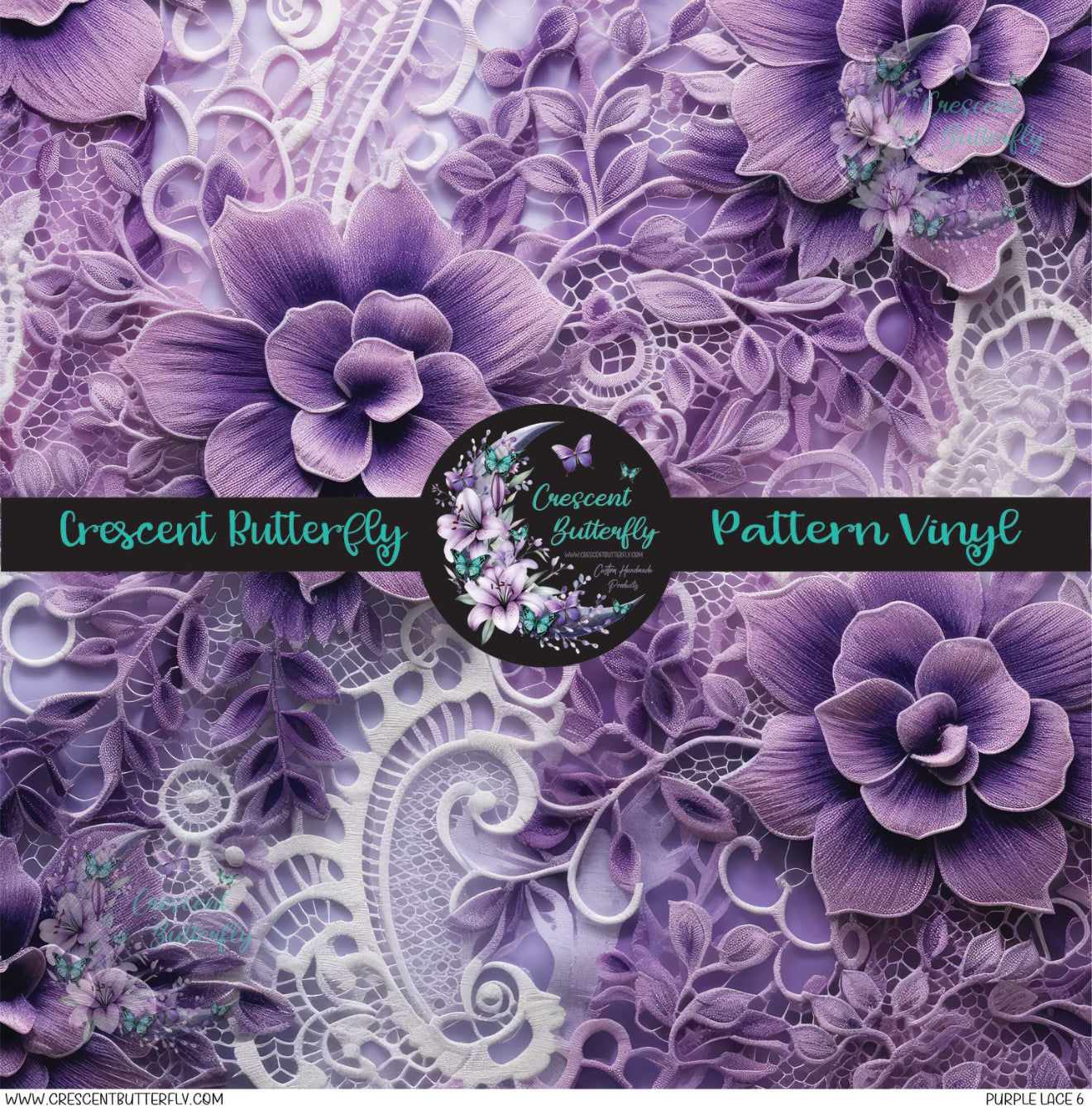Purple Lace 6 Printed Vinyl Sheet/Wrap