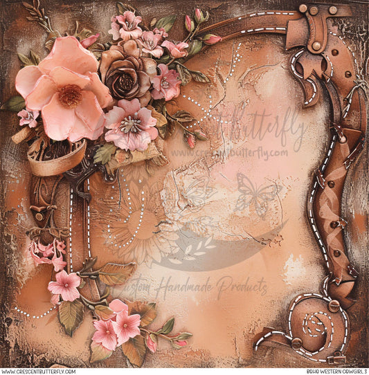 Boho Western Cowgirl 3 Printed Vinyl Sheet/Wrap