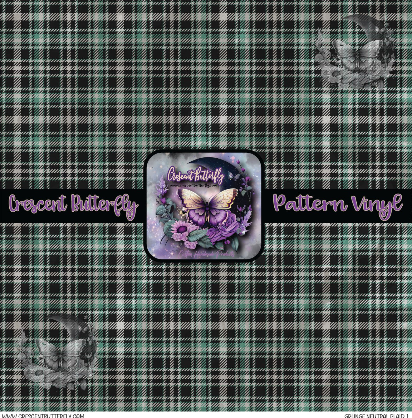 Grunge Neutral Plaid 1 Printed Vinyl Sheet/Wrap