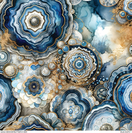 Blue Agate 1 Printed Vinyl Sheet/Wrap