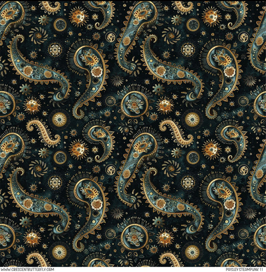 Paisley Steampunk 11 Printed Vinyl Sheet/Wrap