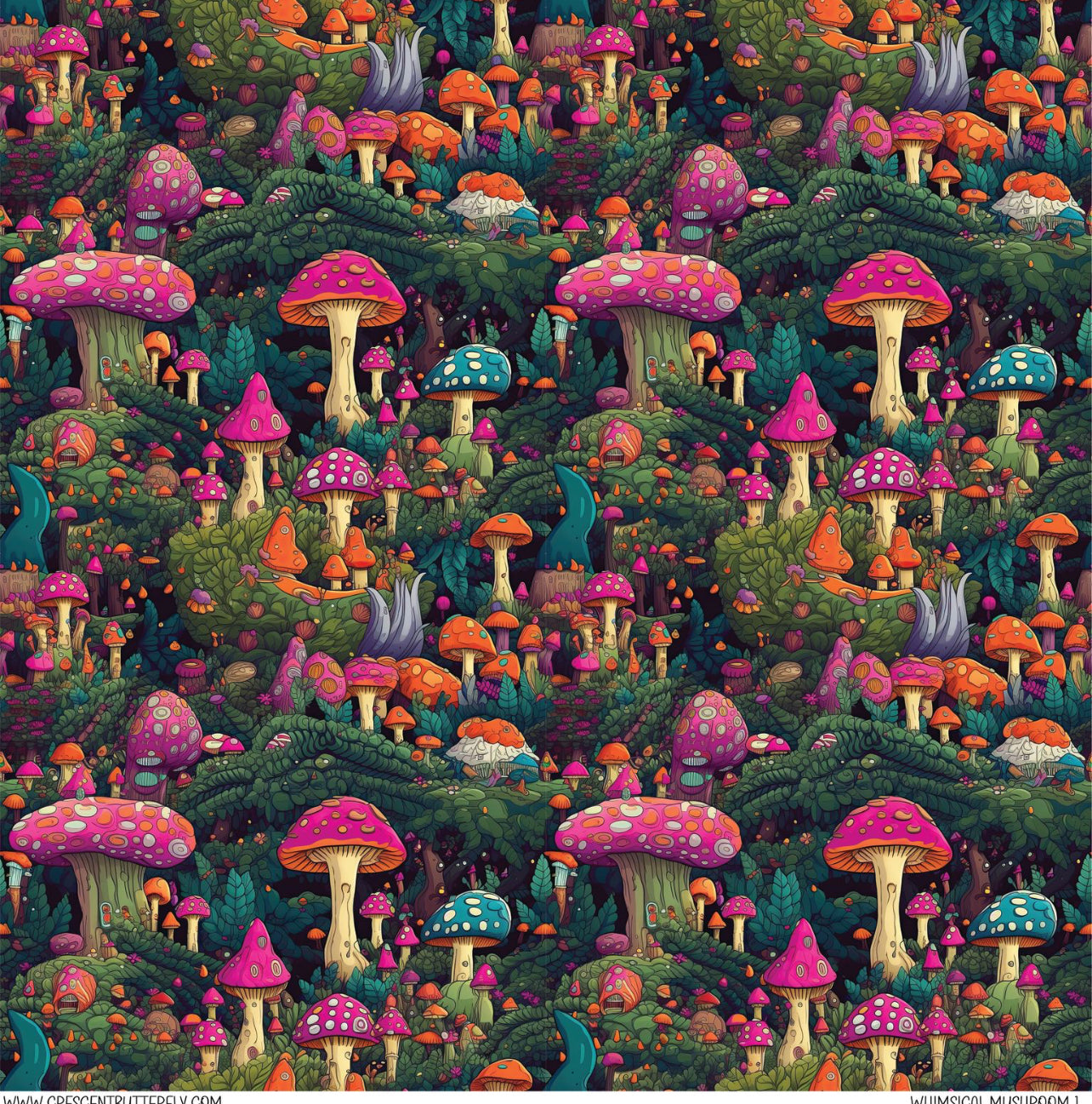 Whimsical Mushroom 1 Printed Vinyl Sheet-Tumbler Wrap