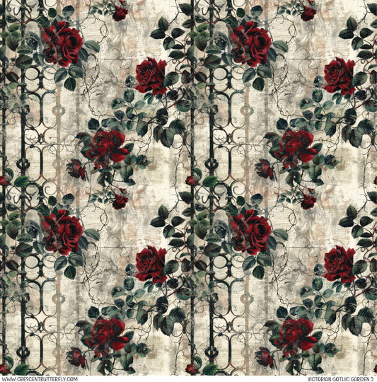 Victorian Gothic Garden 5 Printed Vinyl Sheet/Wrap