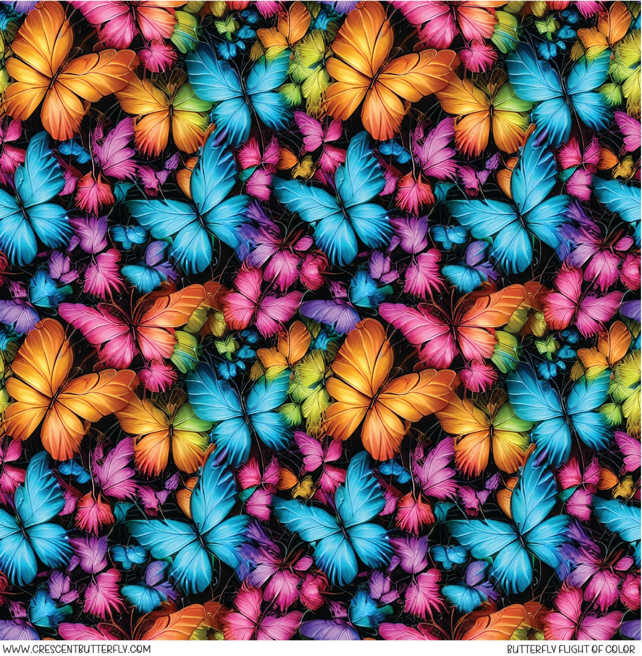 Butterfly Flight Of Color Vinyl Sheet/Wrap