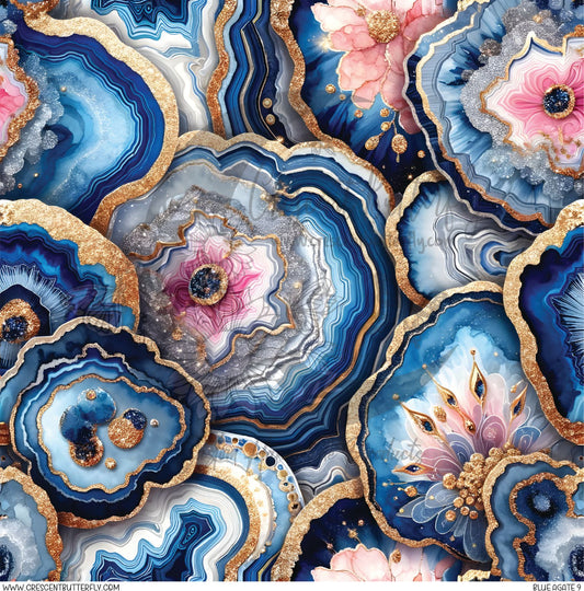 Blue Agate 9 Printed Vinyl Sheet/Wrap