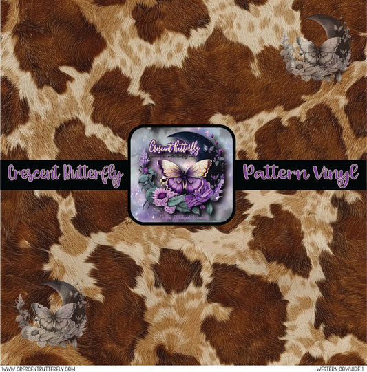 Western Cowhide 1 Printed Vinyl Sheet/Wrap