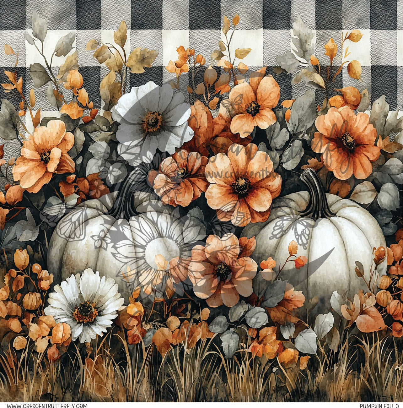 Pumpkin Fall 5 Printed Vinyl Sheet/Wrap