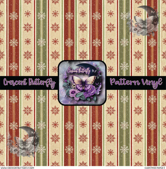 Christmas Paper 3 Printed Vinyl Sheet/Wrap