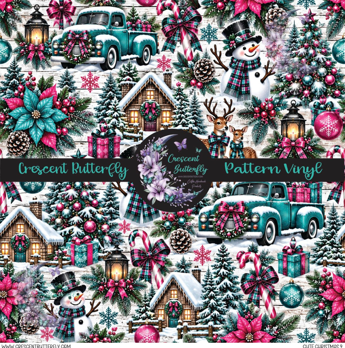 Cute Christmas 9 Printed Vinyl Sheet/Wrap
