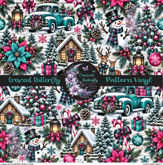 Cute Christmas 9 Printed Vinyl Sheet/Wrap