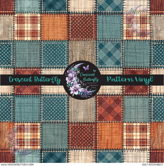 Quilt Patchwork 8 Printed Vinyl Sheet/Wrap