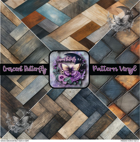 Mosaic V-Split Set-2 Printed Vinyl Sheet/Wrap
