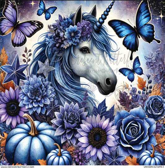 Unicorn Autumn 3 Printed Vinyl Sheet/Wrap