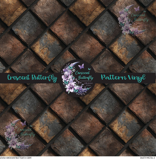 Rusty Metal 4 Printed Vinyl Sheet/Wrap