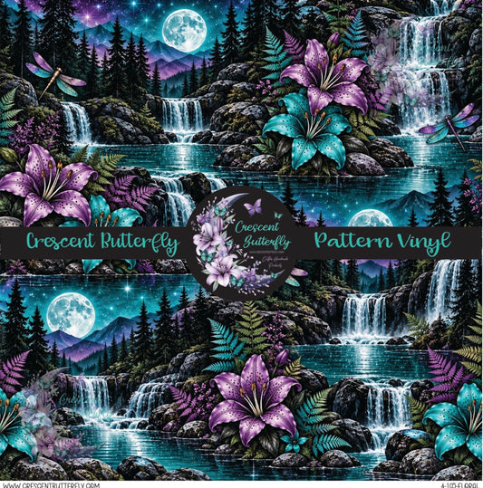 4-105-Floral Printed Vinyl Sheet/Wrap
