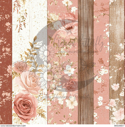 Rosewood 7 Printed Vinyl Sheet/Wrap
