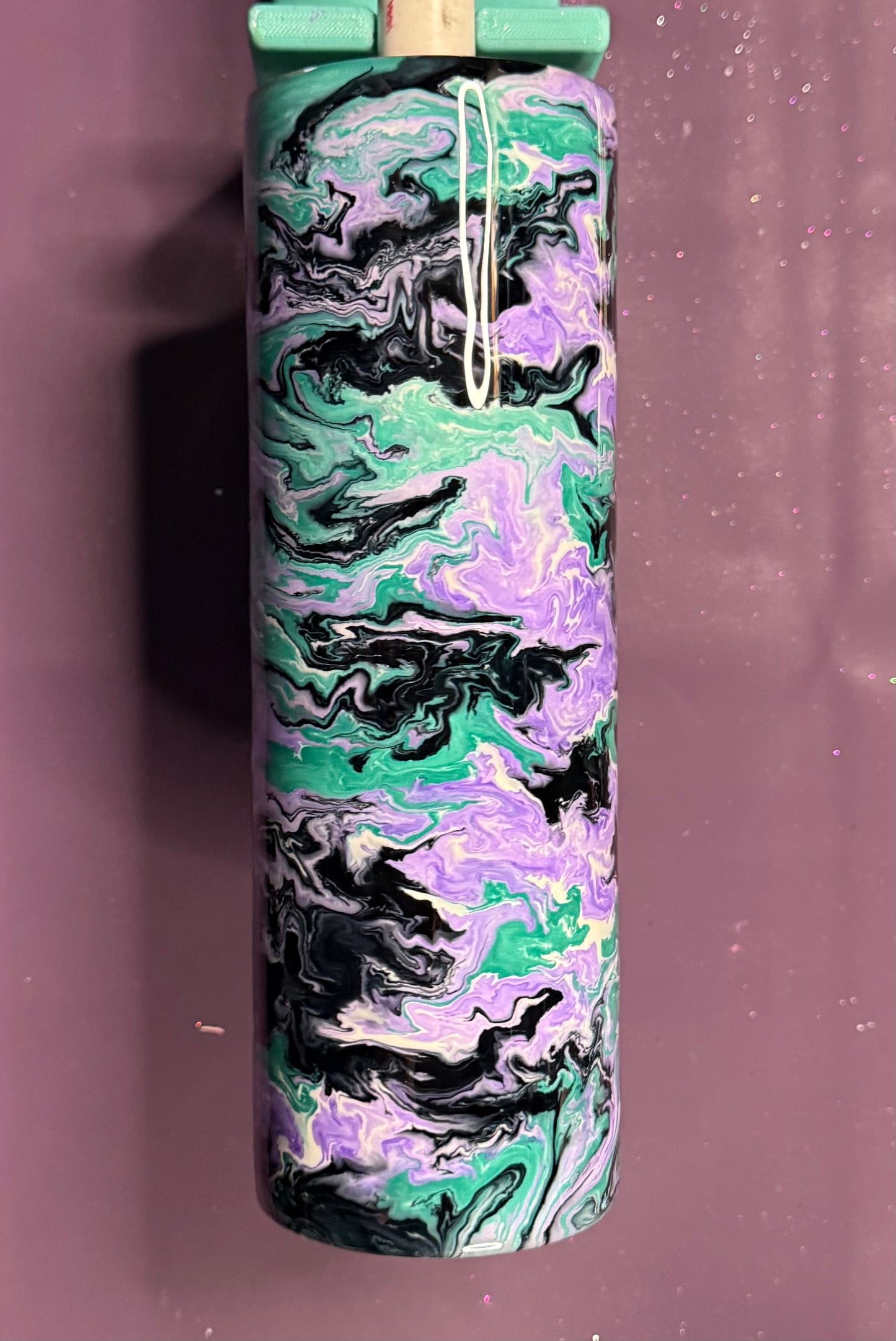 Calming Iris Handmade Custom Epoxy Tumbler